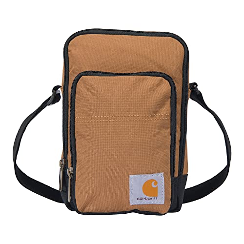 Carhartt Zip, Durable, Adjustable Crossbody Bag with Zipper Closure, Brown, One Size