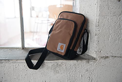 Carhartt Zip, Durable, Adjustable Crossbody Bag with Zipper Closure, Brown, One Size