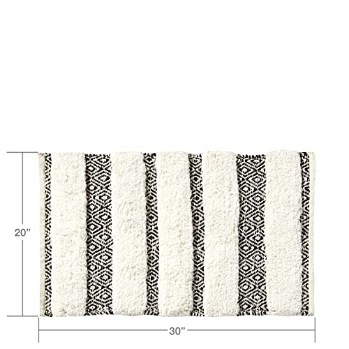 SKL Home by Saturday Knight Ltd. Geo Stripe Rug, 30x20, Black