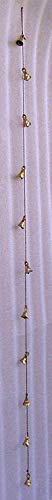 Rastogi Handicrafts Brass Decorative String of 11 Metal Vintage Indian Style Fair Trade Wall Hanging Tiny Bells (1)