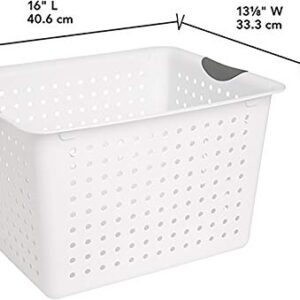Sterilite 1628 Deep Ultra Plastic Storage Basket