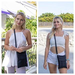 AOCINA Small Crossbody Bags for Women Small Canvas Purses for Teen Girls Lightweight Mini Purse Bag(A-Black)