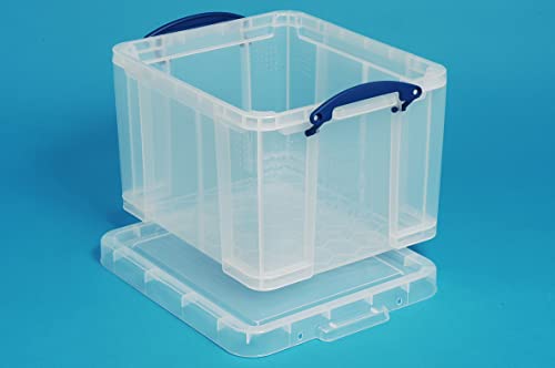 Really Useful Storage Box 35 Litre Clear with 2 x Large Dividers