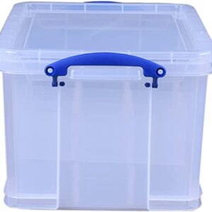 Really Useful Storage Box 35 Litre Clear with 2 x Large Dividers