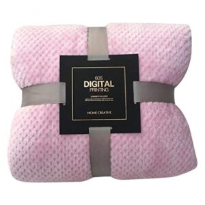 charmsamx reversible throw sherpa blanket soft cozy fleece blanket thickened reversible winter warm blankets solid comfortable microfiber lightweight blankets for bed sofa couch pink