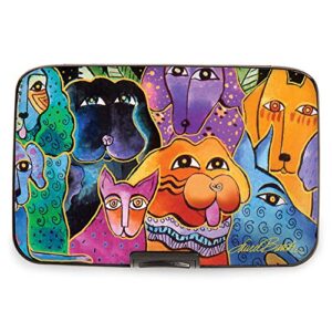 fig design group armored wallet rfid secure data theft protection credit card case (laurel burch dogs and doggies)