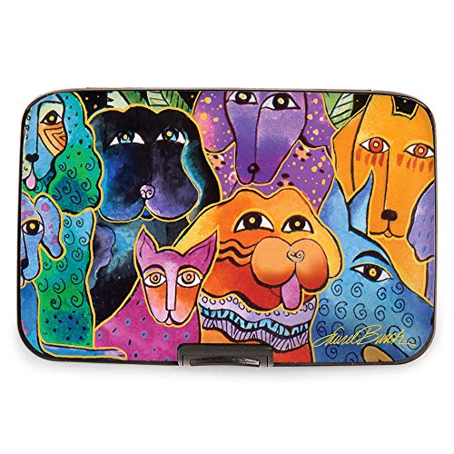 Fig Design Group Armored Wallet RFID Secure Data Theft Protection Credit Card Case (Laurel Burch Dogs and Doggies)