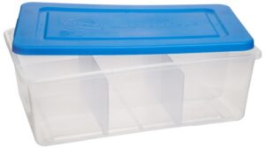 heathrow scientific hd23453 polypropylene tubby stackable storage container, 330mm length x 200mm width x 115mm depth (pack of 5)