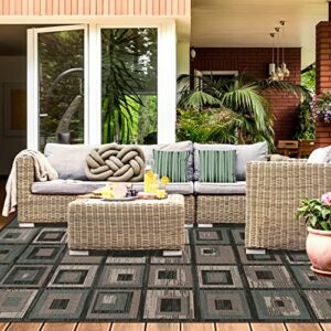 superior 4x6rug colburn geometric indoor/outdoor rug, 4′ x 6′