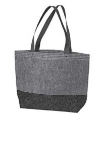 port authority colorblock medium felt tote bag_ft gry/ft char_one size
