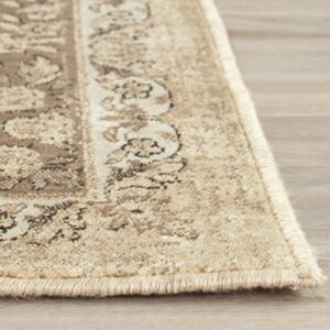 SAFAVIEH Vintage Collection 10' x 14' Warm Beige VTG113 Oriental Medallion Distressed Premium Viscose Area Rug