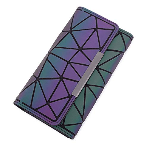 FZChenrry Women Holographic Wallet Geometric Luminous Wallets Lumikay Purse Long Wallet Flash Cross Body Bag NO.2