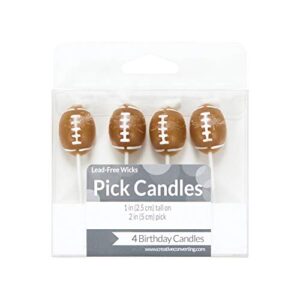 Creative Converting 4 Count Sports Fanatic Football Shaped Pick Candles