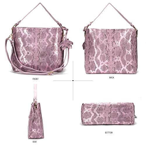 Purses and Handbags for Women Glitter Patent Leather Satchel Handbags-Purple