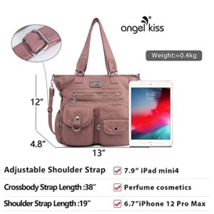 Angelkiss Purses Handbags for Women PU Tote Satchel Bags for Women Pockets Shoulder Bags…