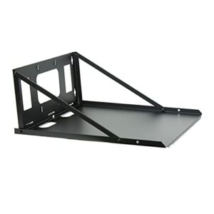 lowell manufacturing fs18-20 steel wall-mount shelf with hinge ships flat, 20″ depth, 100 lbs capacity, black