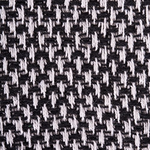 DII 100% Cotton Basket Weave Throw for Indoor/Outdoor Use Camping Bbq's Beaches Everyday Blanket, 50 x 60, Black