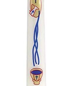 Catholic Baptism Church Taper Candle, 10 Inch