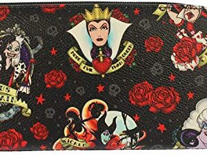 Loungefly Disney Villians Roses Tattoo All Over Print Wallet