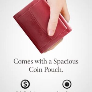 Access Denied REAL LEATHER Small Wallets For Women - Compact Ladies Credit Card Holder With Coin Purse RFID Holiday Gifts For Her