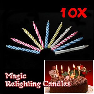 20pcs Funny Magic Trick Relighting Candle Birthday Cake Decors Party Joke Xmas Gift