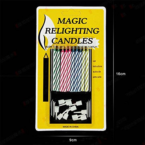 20pcs Funny Magic Trick Relighting Candle Birthday Cake Decors Party Joke Xmas Gift