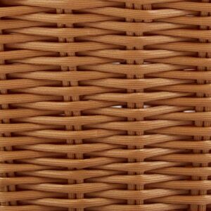 Kovot Poly-Wicker Picnic Basket | Measures 16" x 13.5" x 7.5" | for Picnics, Parties and BBQs | Hand Woven Polypropylene Fibers That Will Last