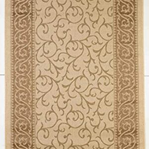 Msrugs Area Rugs - 9x12 Flatweave Collection Key West Beige/Gold Indoor/Outdoor Modern Area Rug - Contemporary Floral Carpet for Patio, Deck, Porch, Camp and Picnic (8'10''x11'9'')