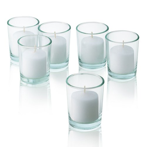 Fresh Linen Scented Candles - Set of 12 Scented Votive Candles - 10 Hour Burn Time - Made in The USA