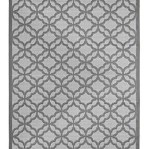 Msrugs Area Rugs - 8x10 Flatweave Collection Light Grey Indoor/Outdoor Modern Area Rug - Contemporary Floral Carpet for Patio, Deck, Porch, Camp and Picnic (7'10''x9'10'')