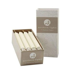 northern lights candles nlc premium tapers 12pc pure white 7 inch
