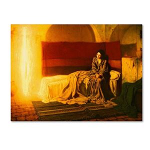 the annunciation by henry ossawa tanner, 14×19-inch canvas wall art