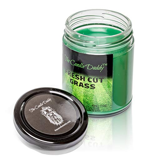 Fresh Cut Grass Candle- 6 oz jar Candle- up to 40 Hour Burn time