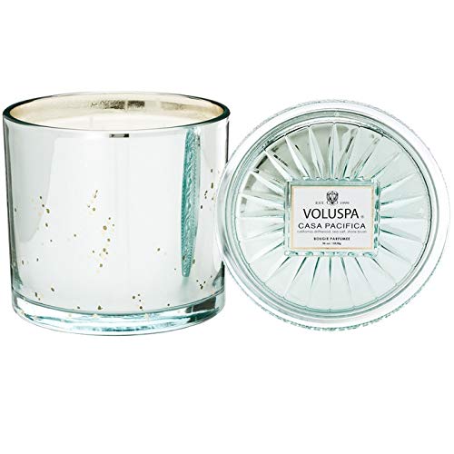 Voluspa Casa Pacifica Candle | Grande Maison 3 Wick Glass | 36 Oz. | 100 Hour Burn Time |Coconut Wax and Natural Wicks for a Cleaner Burn | Vegan