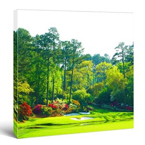 Augusta Golf Course - FRAMED - Canvas Print Home Decor Wall Art, Gallery Wrap Inner Frame, 24x24