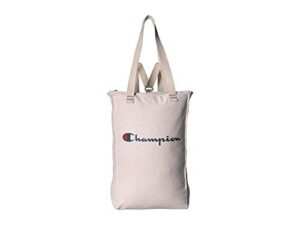 champion tote backpack, cream/blue, one size