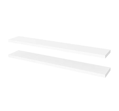 Bestar Universel 12W Set of 72W x 12D Floating Shelves in White