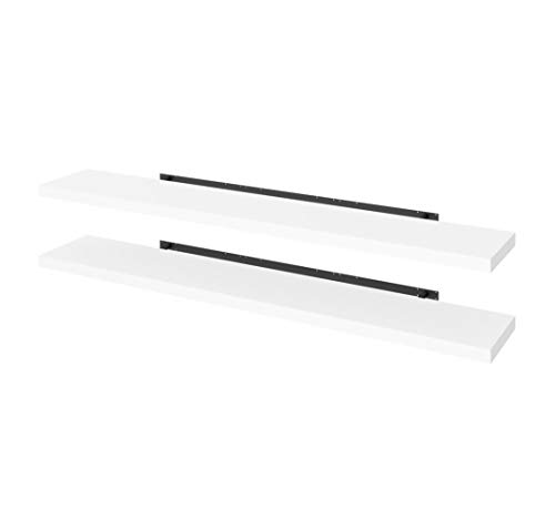 Bestar Universel 12W Set of 72W x 12D Floating Shelves in White