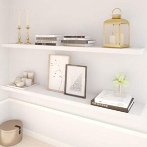 Bestar Universel 12W Set of 72W x 12D Floating Shelves in White