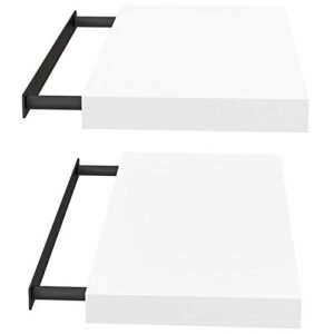 Bestar Universel 12W Set of 24W x 12D Floating Shelves in White