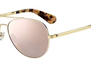 Kate Spade New York Women's Avaline 2 Aviator Sunglasses, Gold HAVN, 58 mm