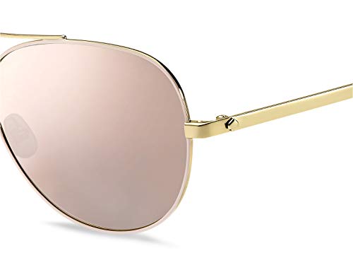 Kate Spade New York Women's Avaline 2 Aviator Sunglasses, Gold HAVN, 58 mm