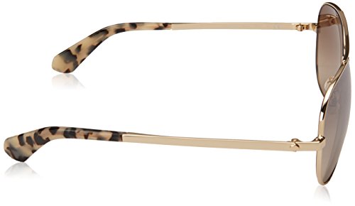 Kate Spade New York Women's Avaline 2 Aviator Sunglasses, Gold HAVN, 58 mm