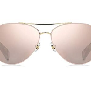 Kate Spade New York Women's Avaline 2 Aviator Sunglasses, Gold HAVN, 58 mm