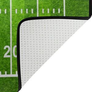 WellLee Sports Area Rug,Standard American Football Field Floor Rug Non-Slip Doormat for Living Dining Dorm Room Bedroom Decor 60x39 Inch