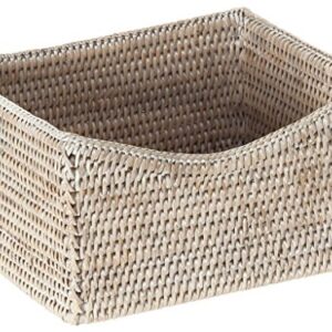 KOUBOO 1060080 La Jolla Shelf Basket, White-Wash