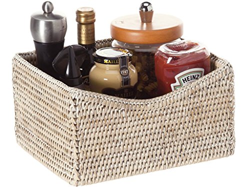 KOUBOO 1060080 La Jolla Shelf Basket, White-Wash