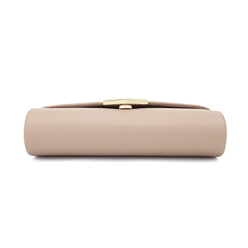 CHARMING TAILOR PU Clutch Purse for Women Evening Bag Chic Clutch Handbag for Special-occasion (Taupe)