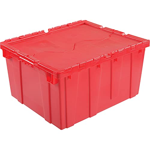 Monoflo Global Industrial Distribution Container With Hinged Lid 23-3/4x19-1/4x12-1/2 Red