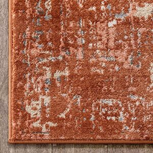 Well Woven Elle Copper Persian Vintage Shiraz (3'11" x 5'3") Area Rug Red Distressed Rust Modern Oriental Carpet